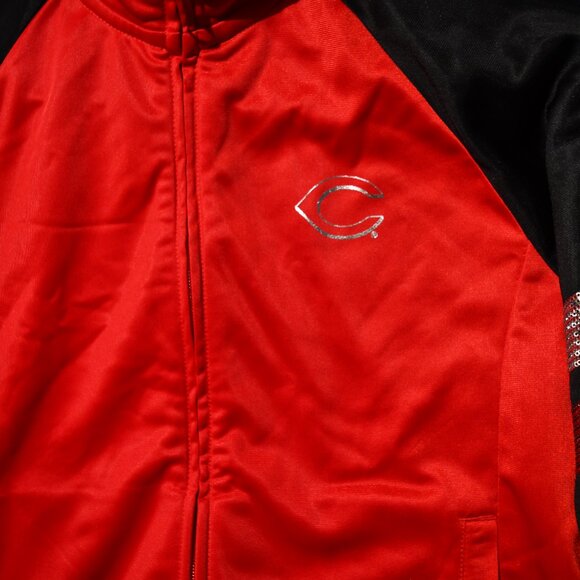 Womens Cincinati Reds MLB Sequin jacket Size M by GII Sports New Sample Tag - Picture 3 of 8